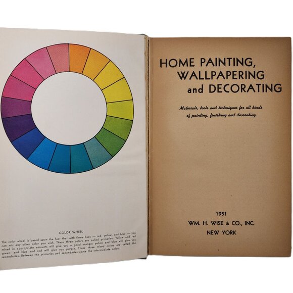 Home Painting, Wallpapering & Decorating 1951HC by Wise RARE Antique Collectible - Picture 3 of 9